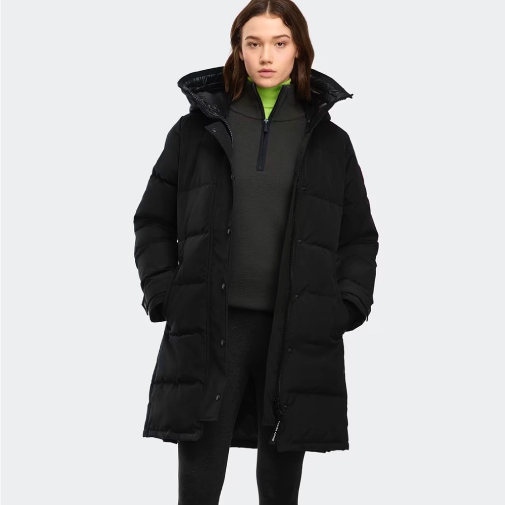 CANADA GOOSE WOMENS Shelburne Water Resistant 625 Fill Power Down Parka Black